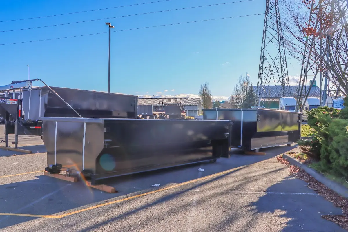 Roll-off dumpster ready for waste disposal at job site for Construction Dumpster Rental in Antioch